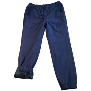 Eddie Bauer Blanket Fleece Lined Polar Flexion Jogger Pants, Navy Blue, Size 12